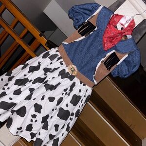 New Cowgirl Costume Dress with Bandana size 7/8